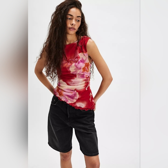 NWOT Free People Ash Knit Top In Blue - Picture 3 of 3